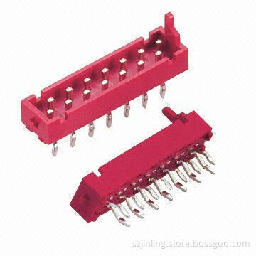 1.27mm IDC Micro Male Contact Straight Solder Connectors with 1.0A Current Rating